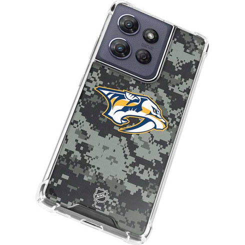 NHL Nashville Predators Camo Moto G Play 5G (2025) Clear Case
